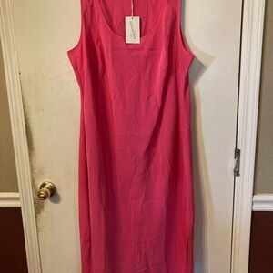 Elegant Pink Sleeveless Dress